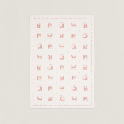 カレ・タオル 《アニモー・ナッテ》 - ピンク | Hermès